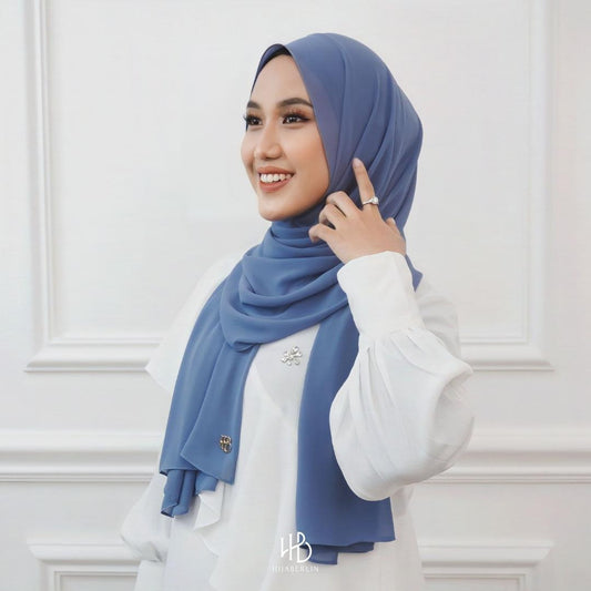 Basic Shawl Ultrasoft Hijaberlin - Cornflower