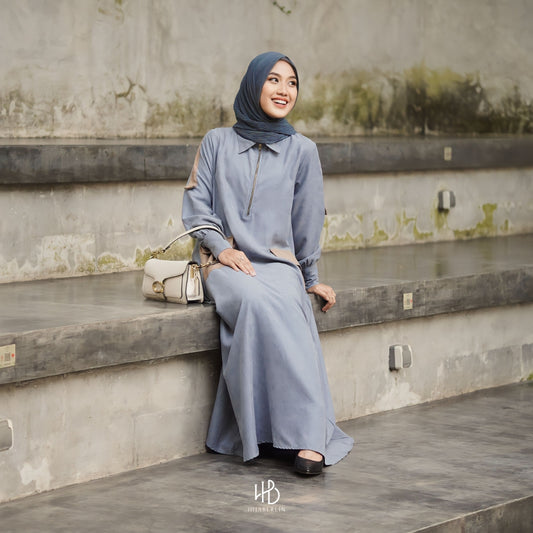 Shireen Dress Hijaberlin - Denim