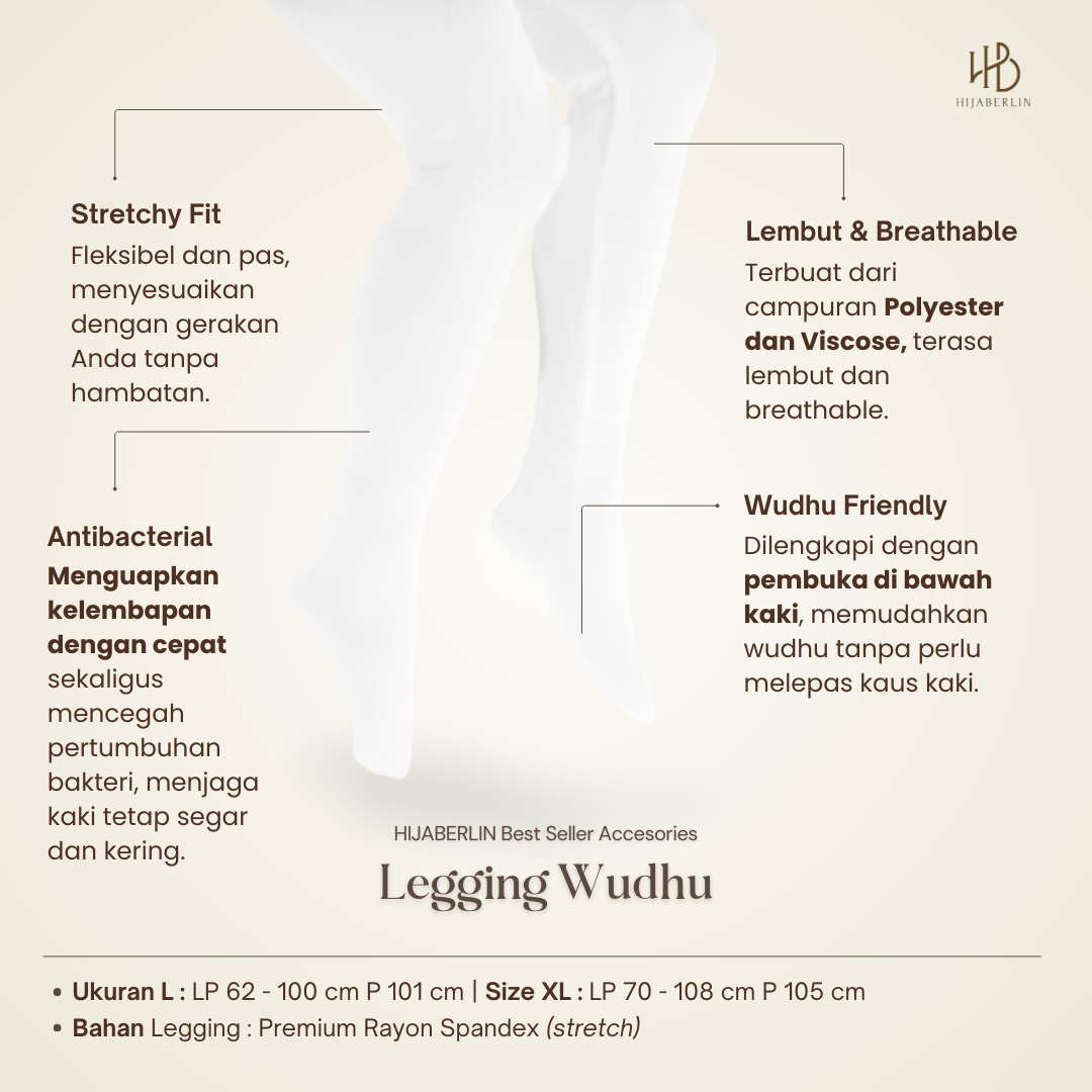Legging Wudhu Premium - Hijaberlin