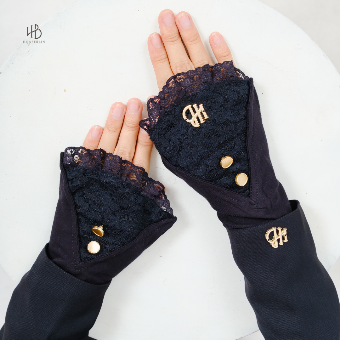 handsock ring lace luxe elegan untuk umrah dan haji muslimah – Hijaberlin