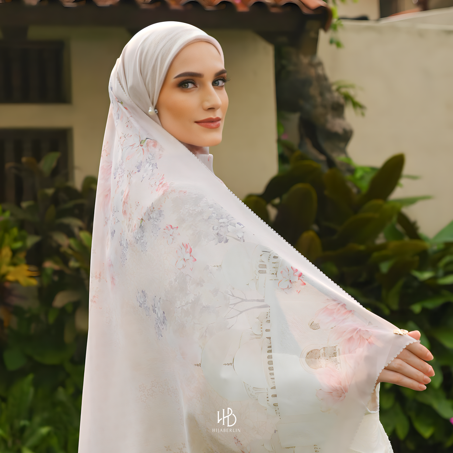 Fiore Scarf Hijaberlin - Crema