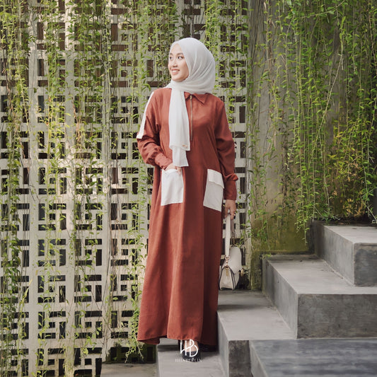 Shireen Dress Hijaberlin - Teracota