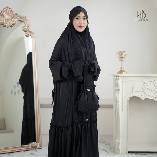 Asma Prayer Dress Black - Hijaberlin