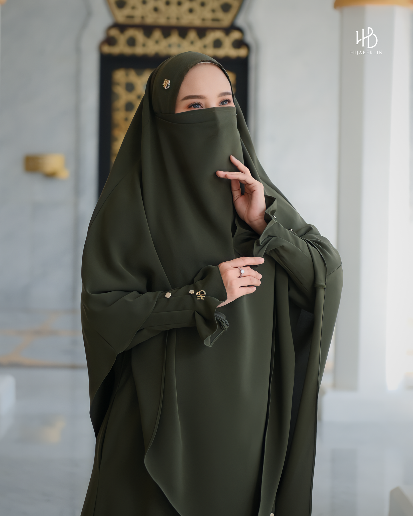 Maryam Dress Set Army - Hijaberlin