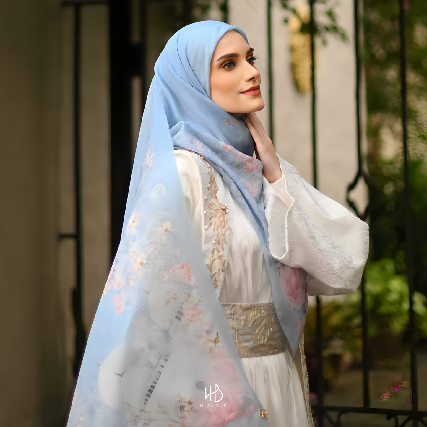 Fiore Scarf Hijaberlin - Acqua