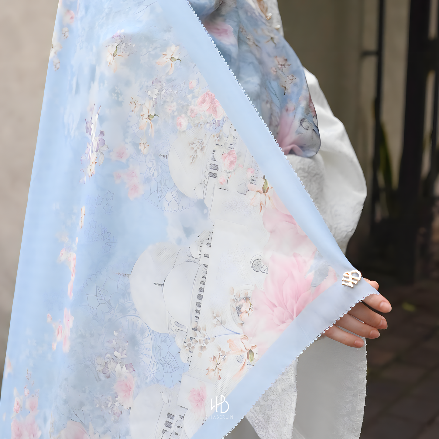Fiore Scarf Hijaberlin - Acqua