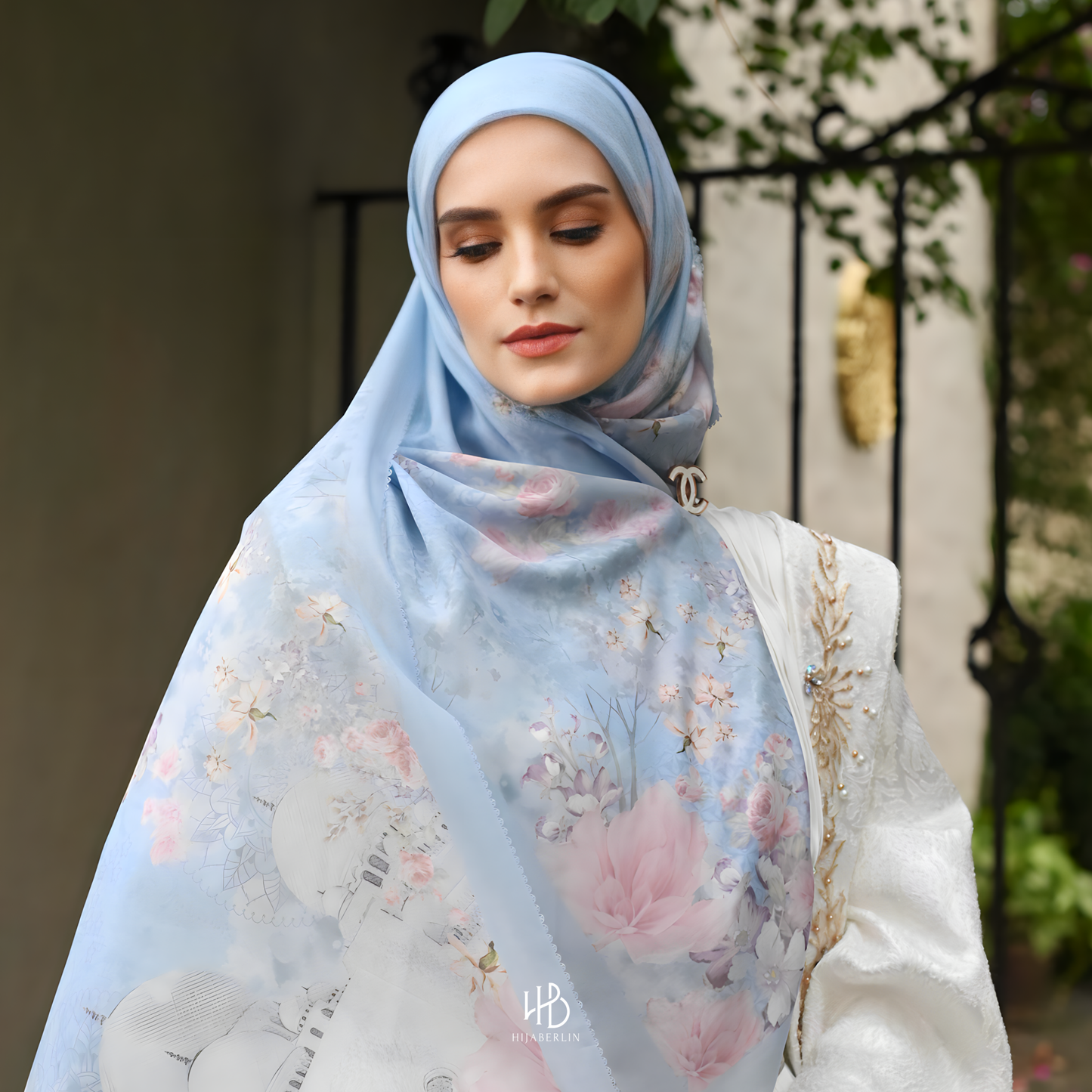 Fiore Scarf Hijaberlin - Acqua