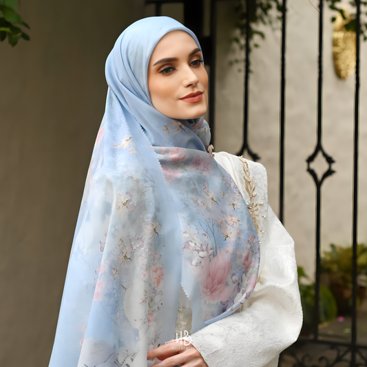 Fiore Scarf Hijaberlin - Acqua