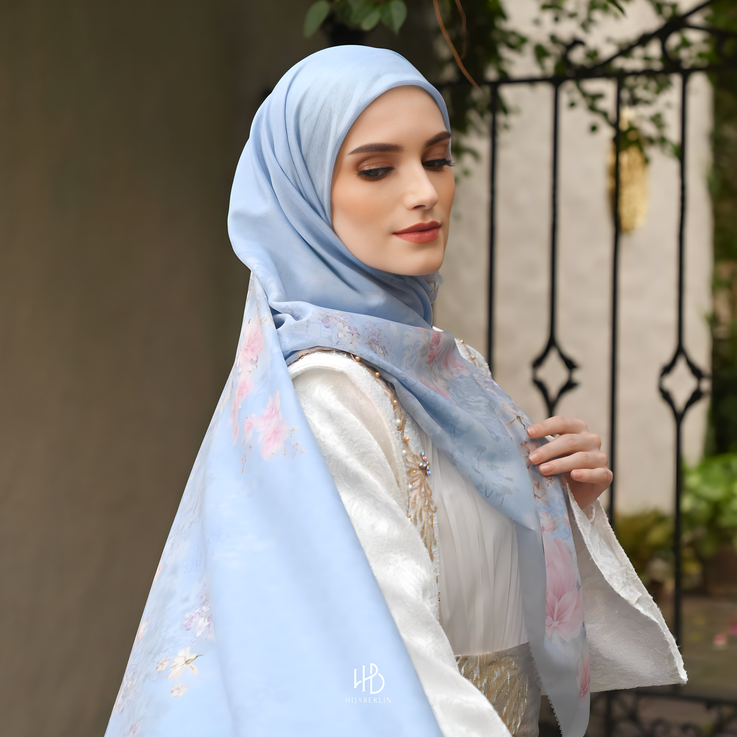 Fiore Scarf Hijaberlin - Acqua
