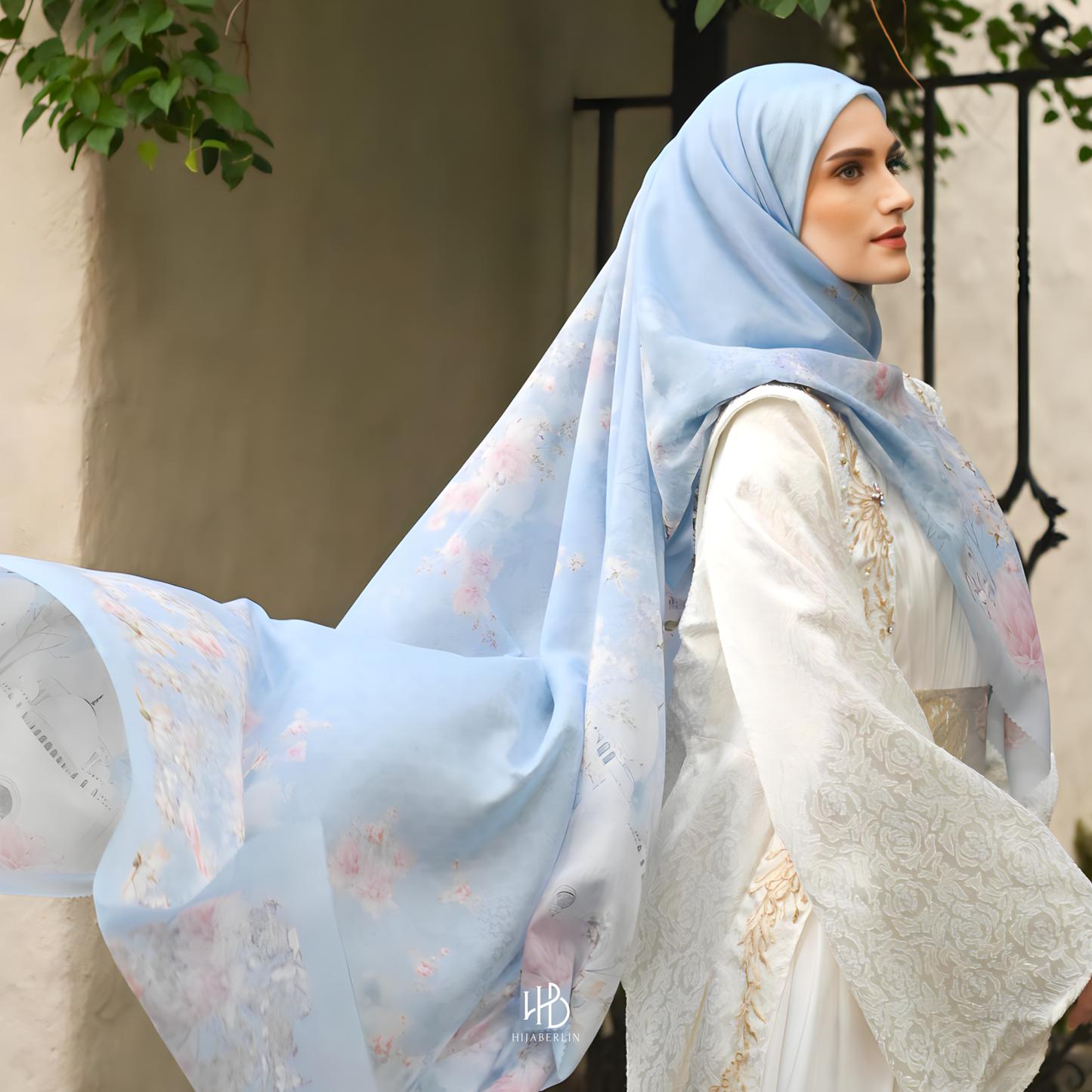 Fiore Scarf Hijaberlin - Acqua