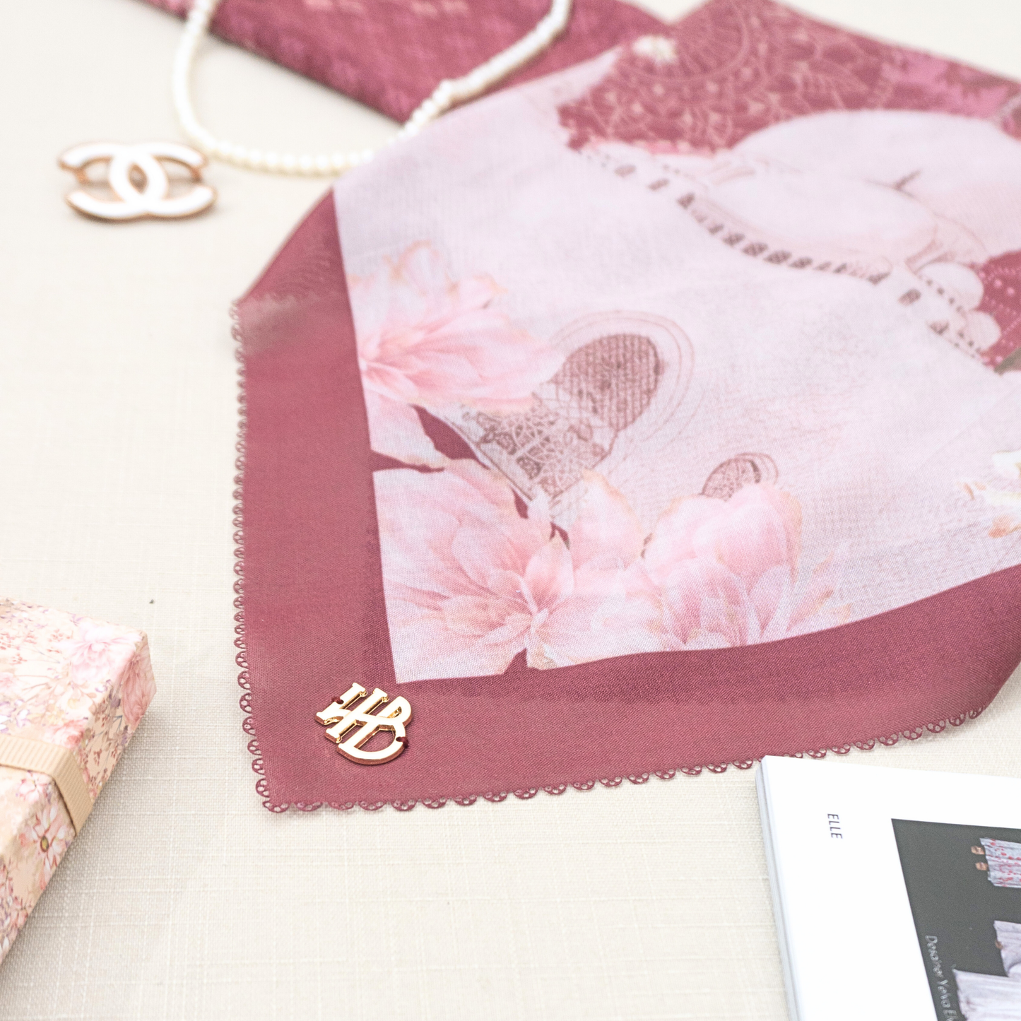 Fiore Scarf Hijaberlin - Ruby