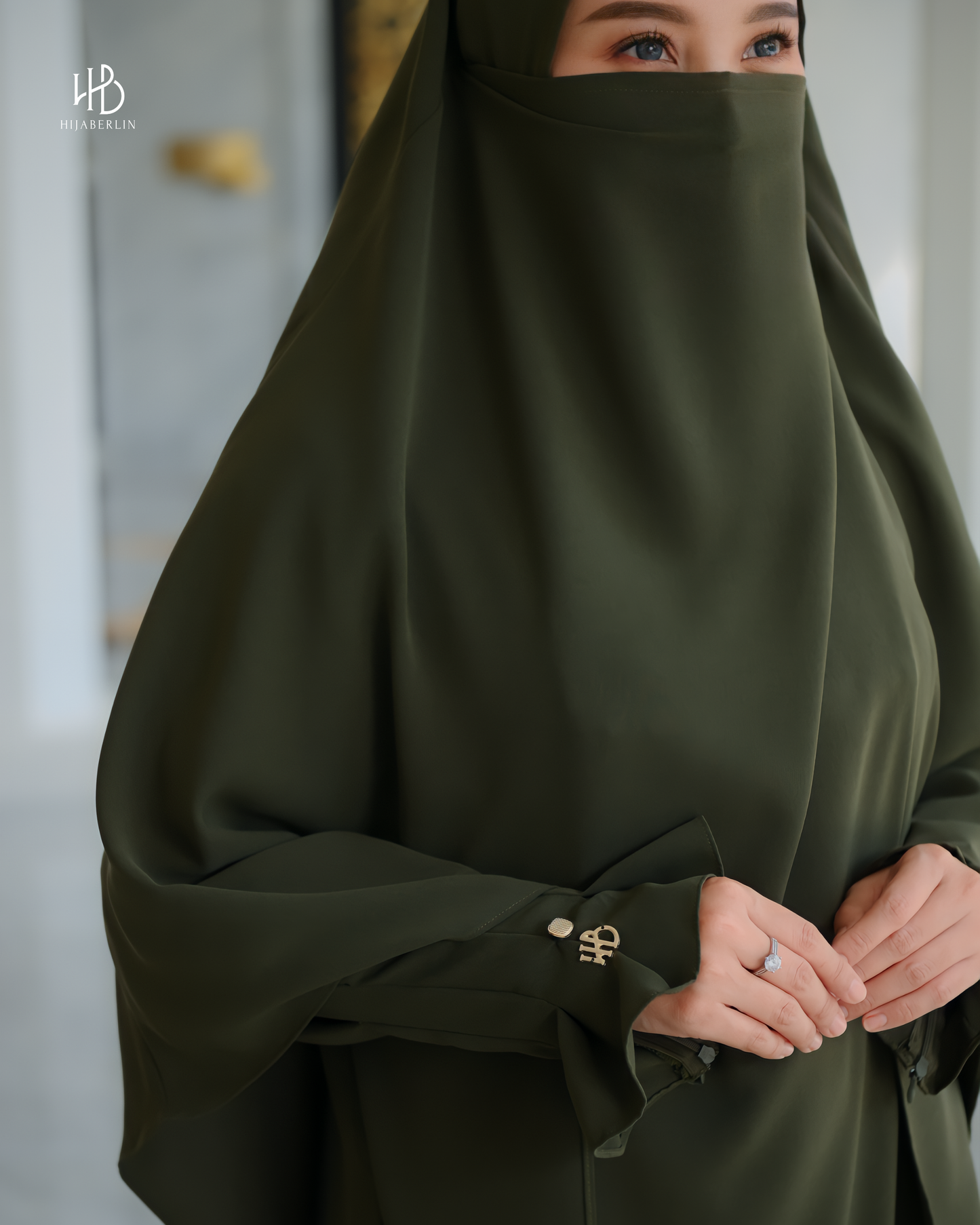 Maryam Dress Set Army - Hijaberlin