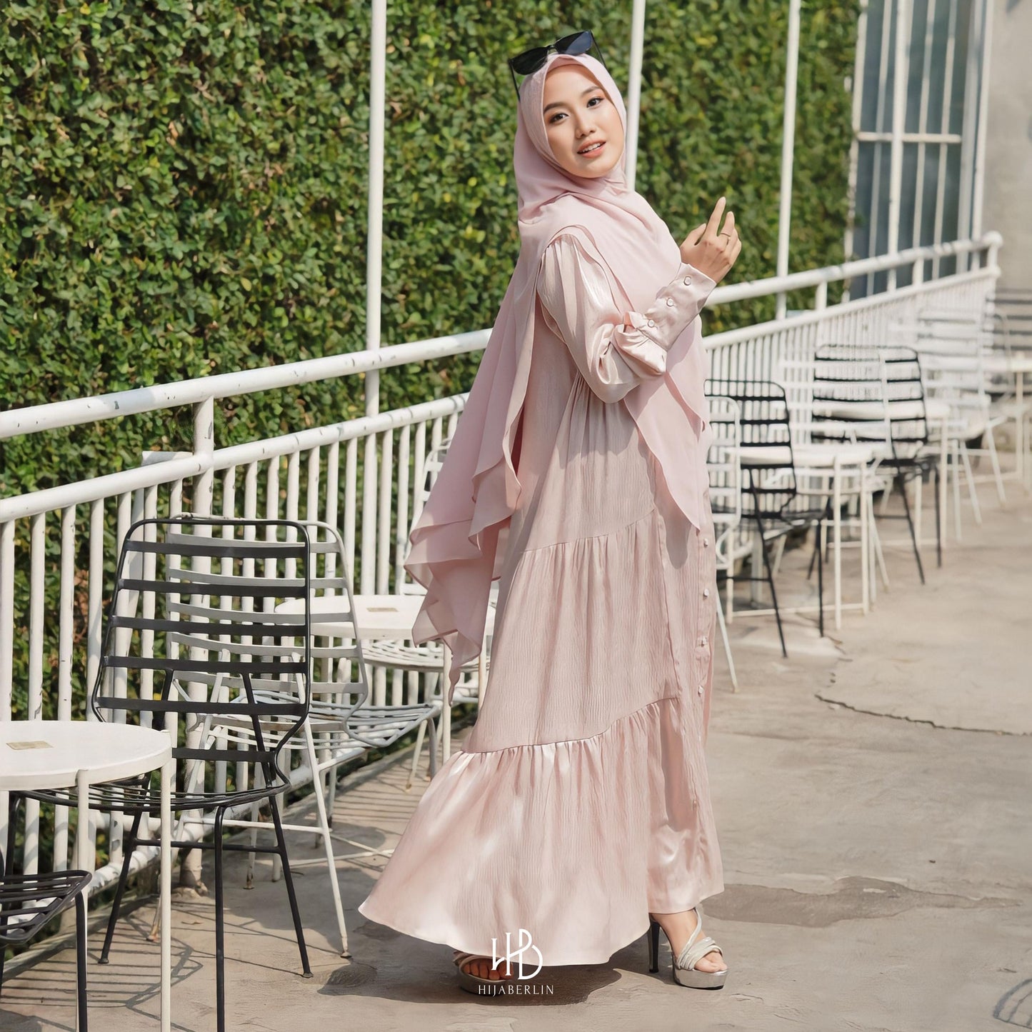 Lashira Dress Hijaberlin - Pink