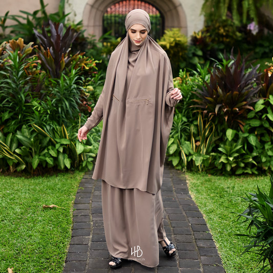Aisyah Khimar Set Hijaberlin - Wood