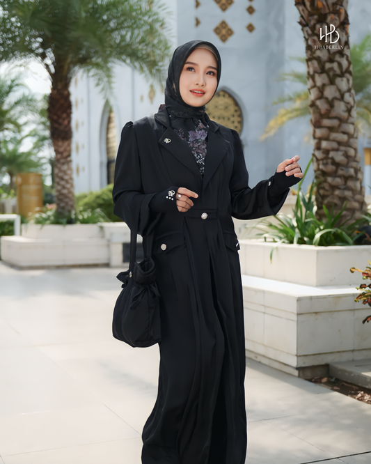 Salamah Outer Dress Black - Hijaberlin