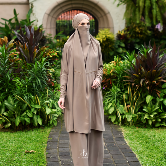 Aisyah Khimar Set Hijaberlin - Wood