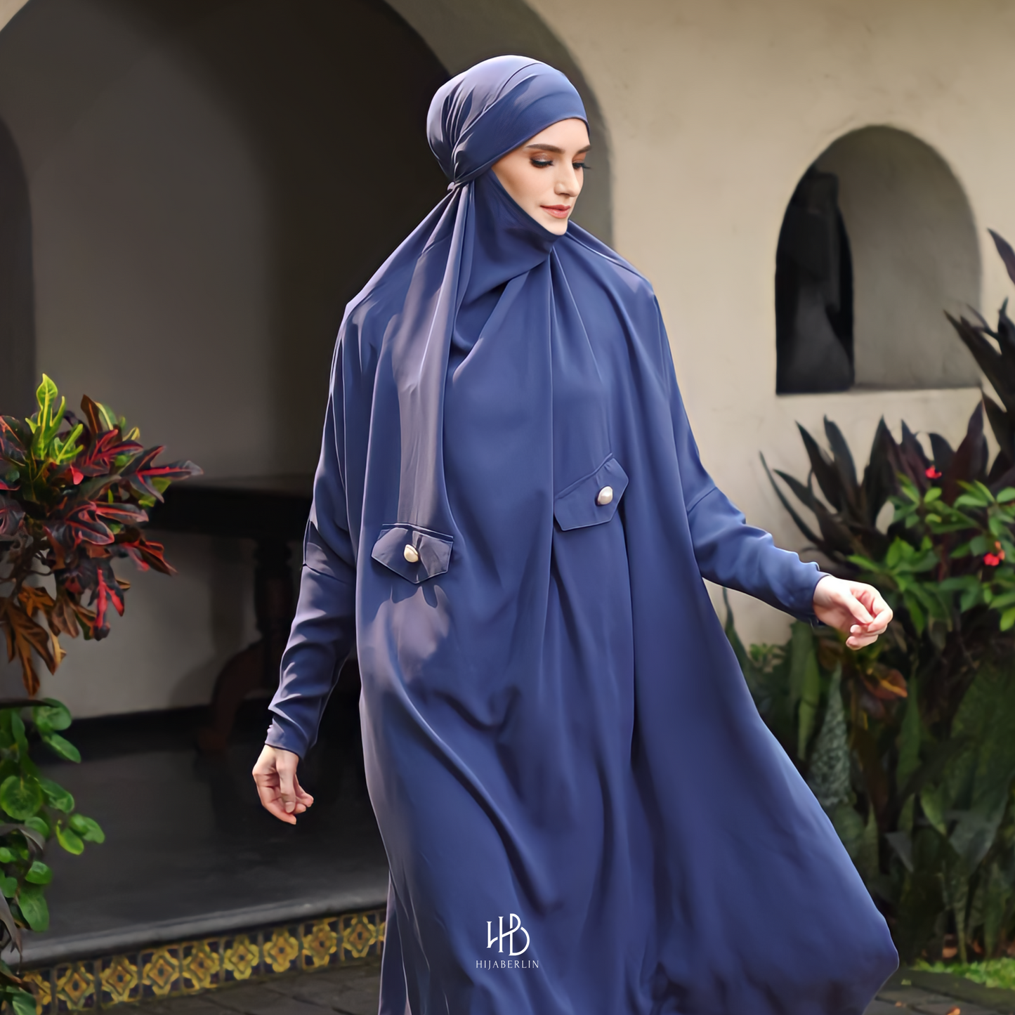 Hawa Overhead Khimar Dress Hijaberlin - Royal