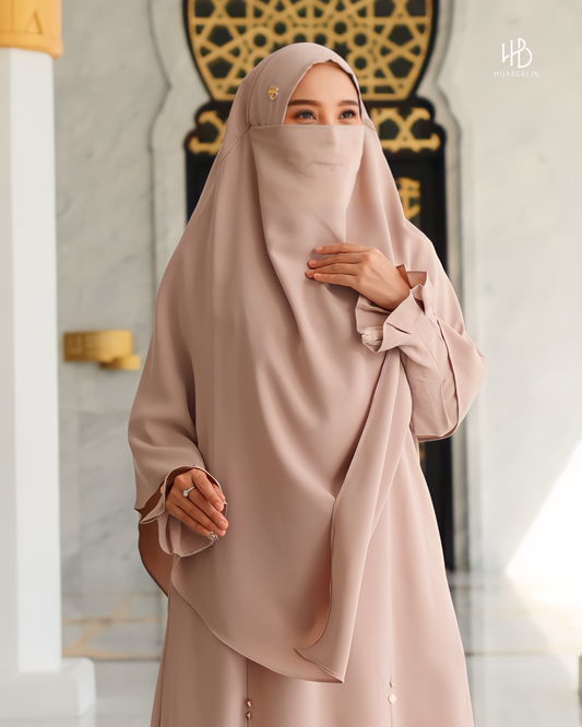 Maryam Dress Set Taupe - Hijaberlin