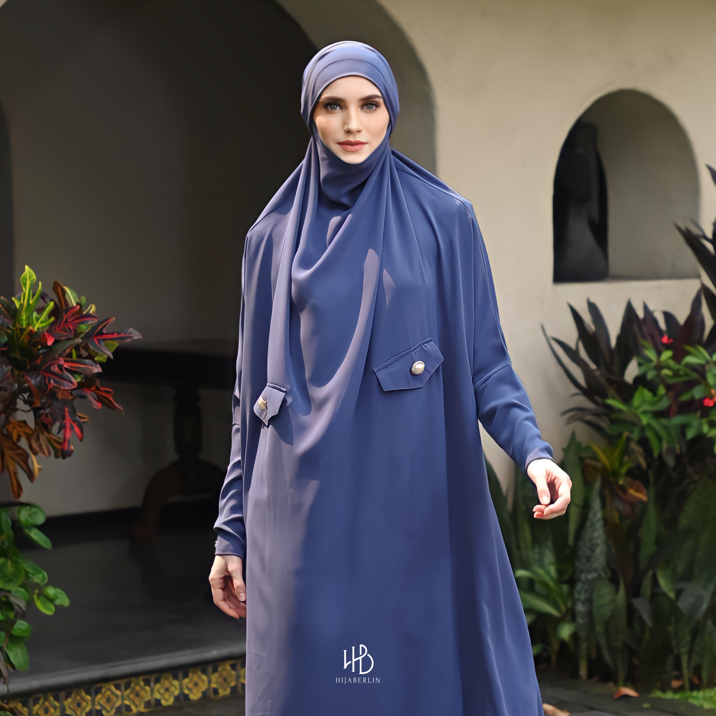 Hawa Overhead Khimar Dress Hijaberlin - Royal