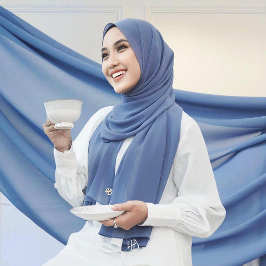 Basic Shawl Ultrasoft Hijaberlin - Cornflower