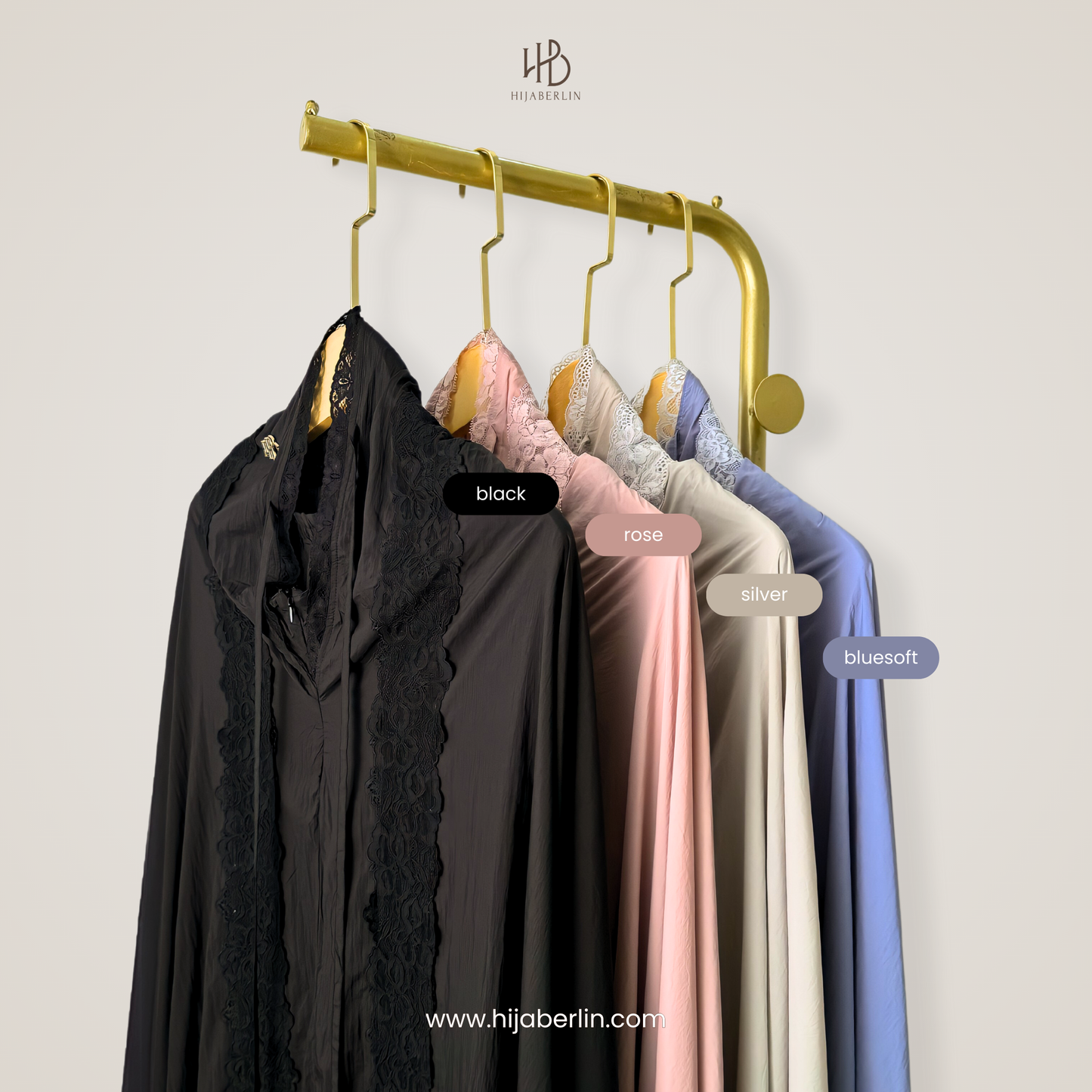 Amina Prayer Set Hijaberlin - Black