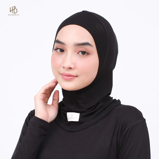 ciput inner ninja premium hijaberlin bahan adem untuk ibadah umrah dan haji warna white nude black mocha grey clear white