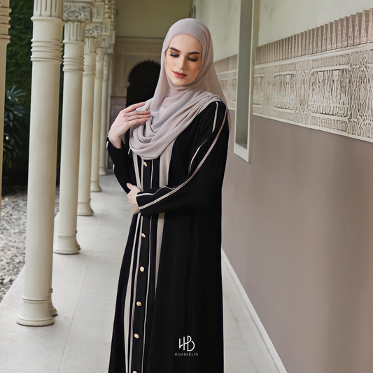 Fatimah Abaya Set Hijaberlin - Obsidian