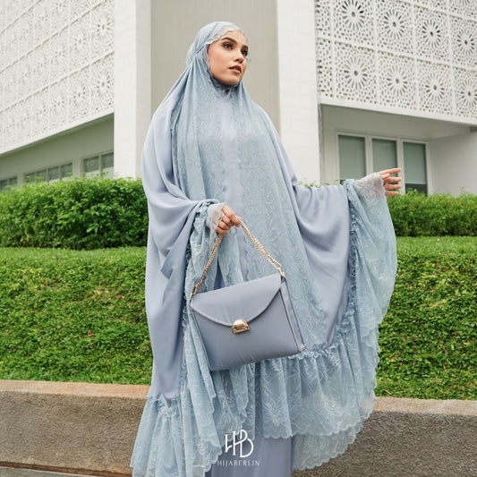 Rayya Luxury Prayer Set Hijaberlin - Cornflower