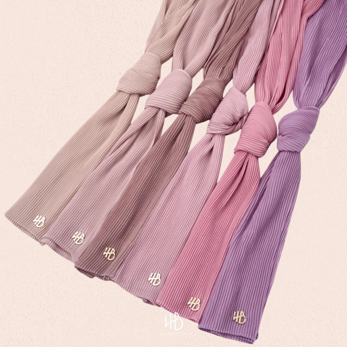 Ayesha Pleats Shawl Hijaberlin - Lavender