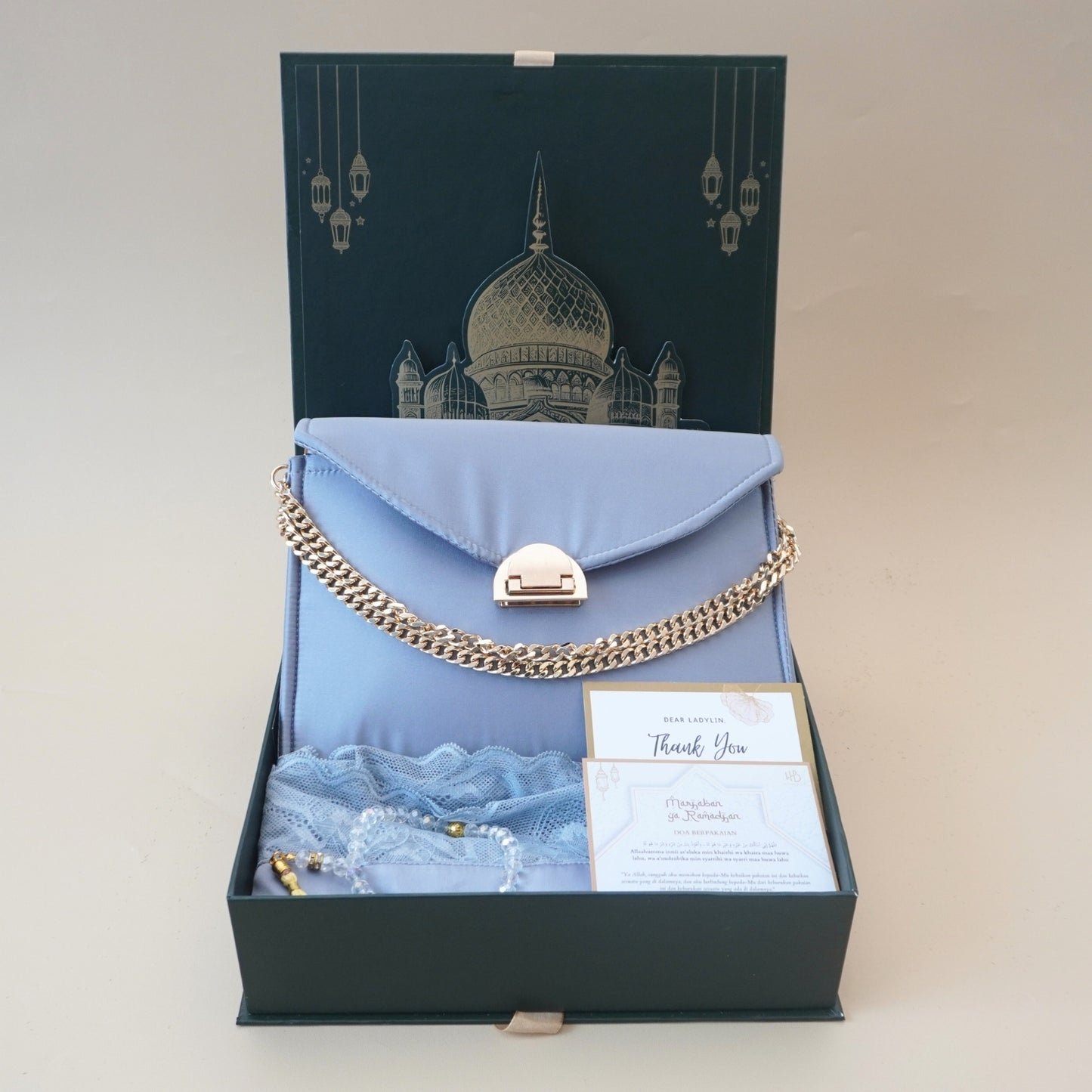 Rayya Luxury Prayer Set Hijaberlin - Cornflower