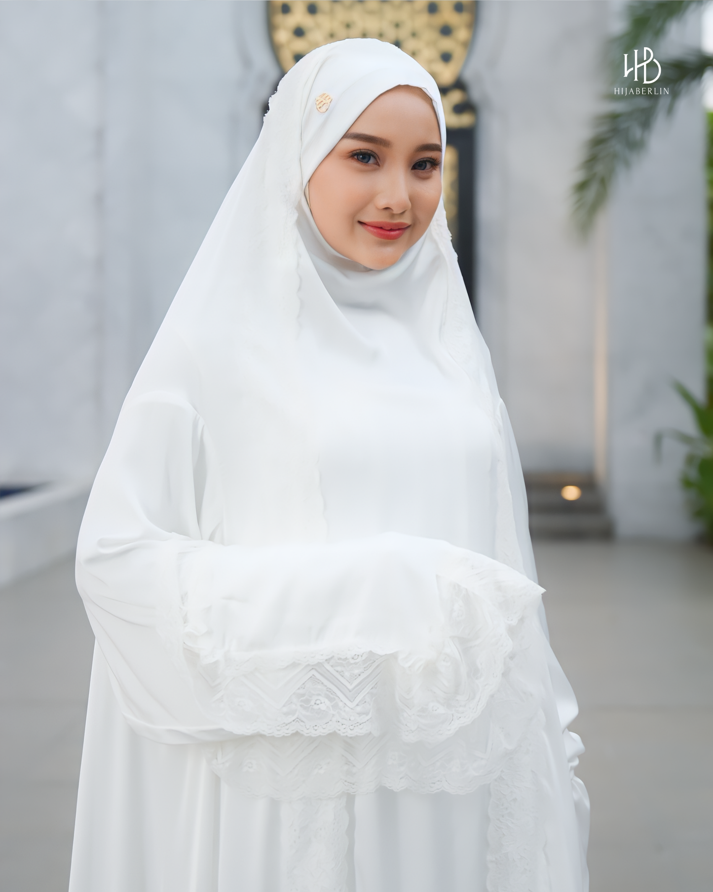Ruqqayah Prayer Set White - Hijaberlin