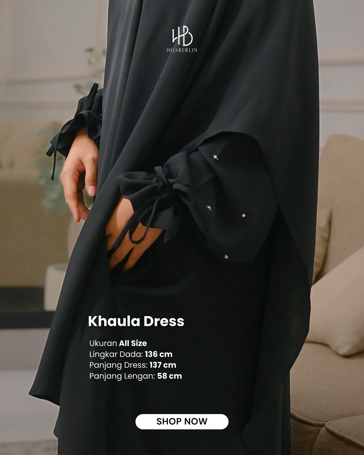 Khaula Dress Latte - Hijaberlin