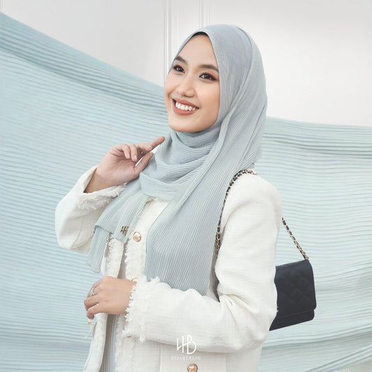 Ayesha Pleats Shawl Hijaberlin - Mint