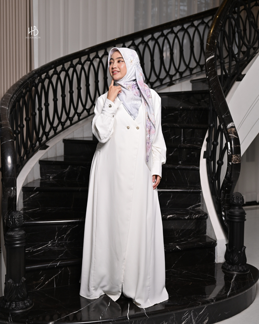 Ghumaisha Outer Dress - White