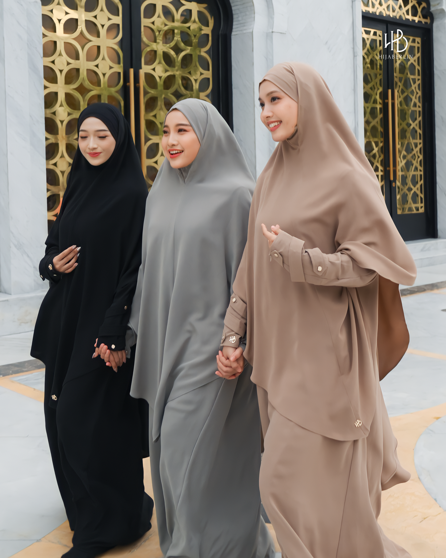 Nusaibah Dress Set Taupe - Hijaberlin