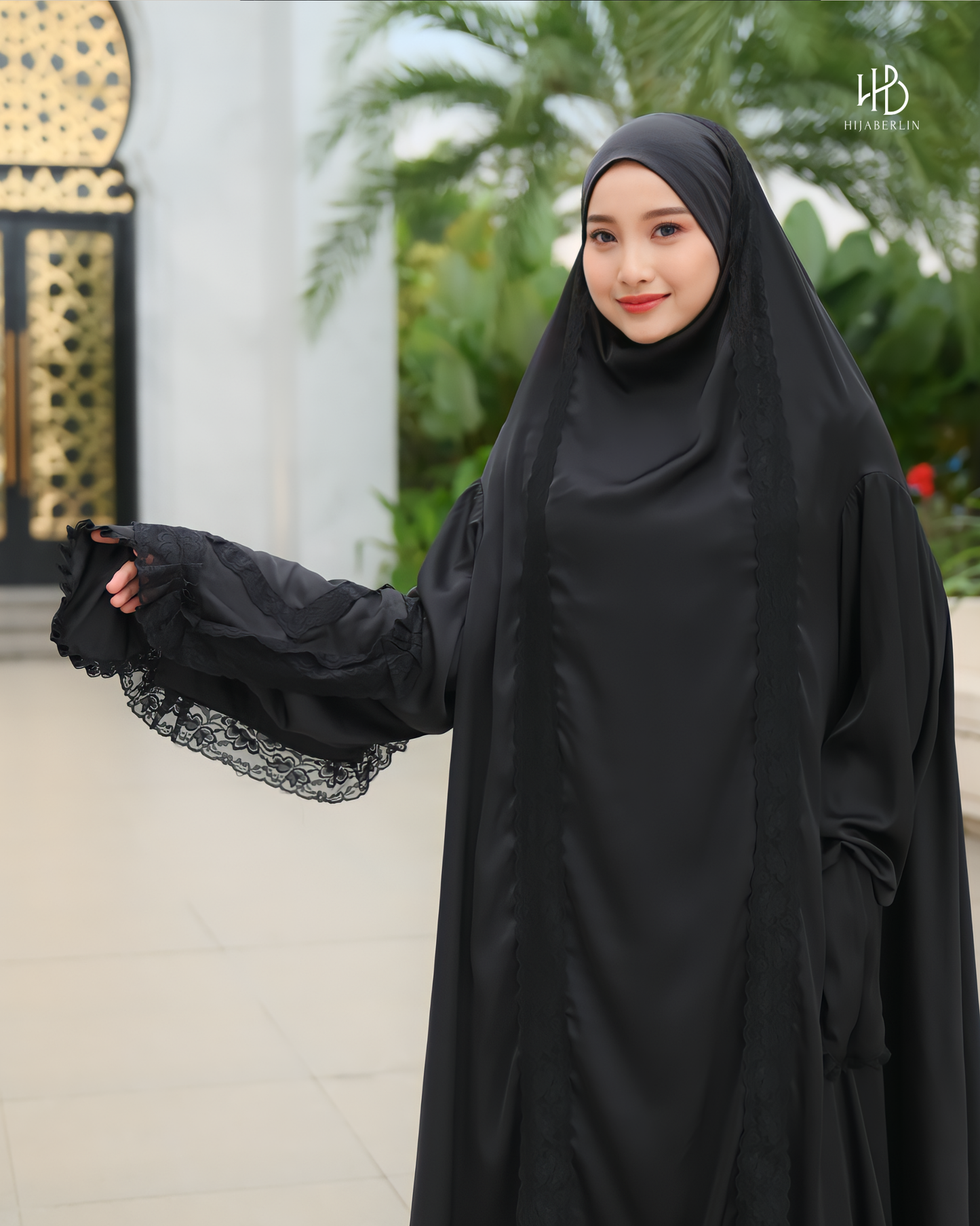 Ruqqayah Prayer Set Black - Hijaberlin
