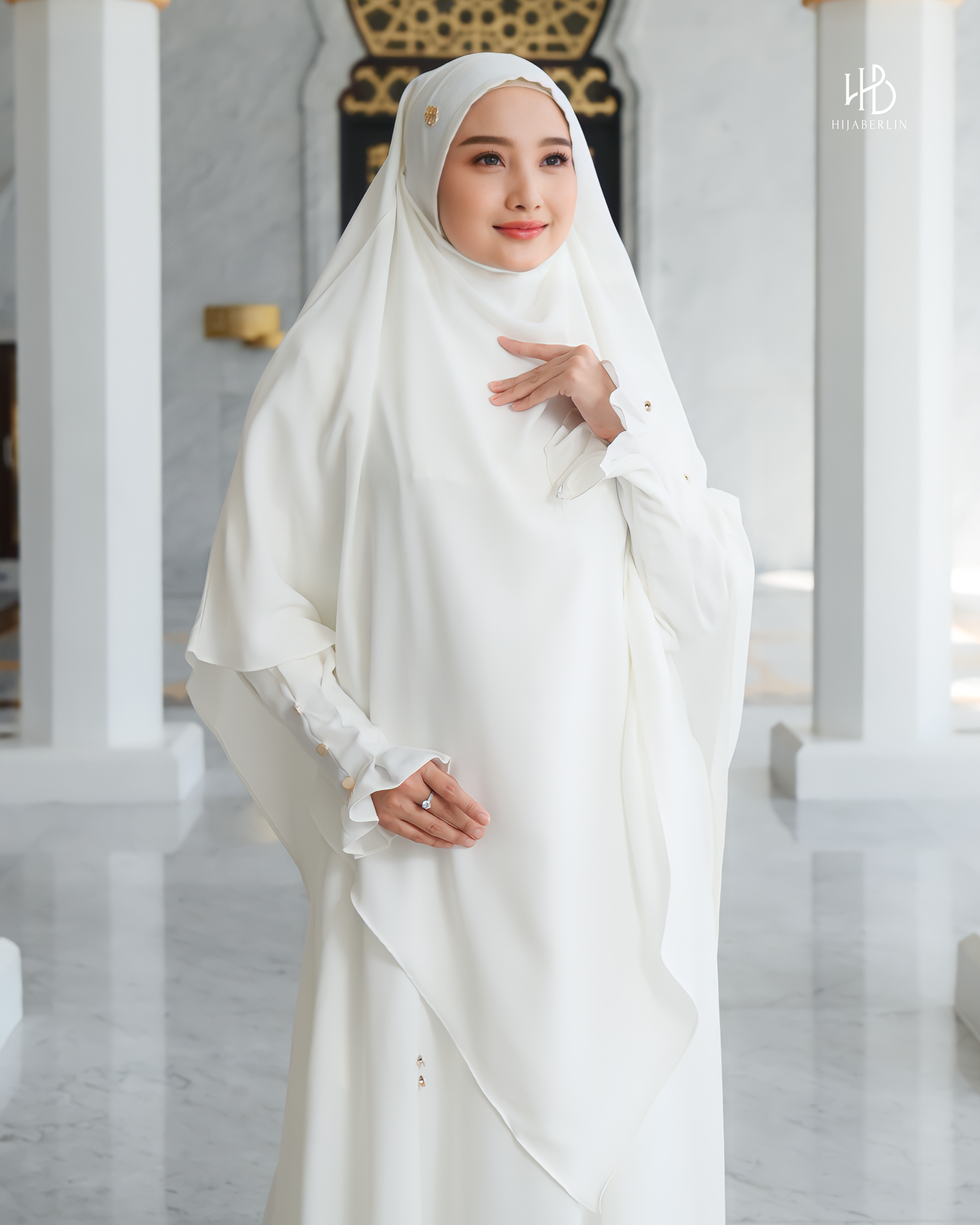 Maryam Dress Set White - Hijaberlin