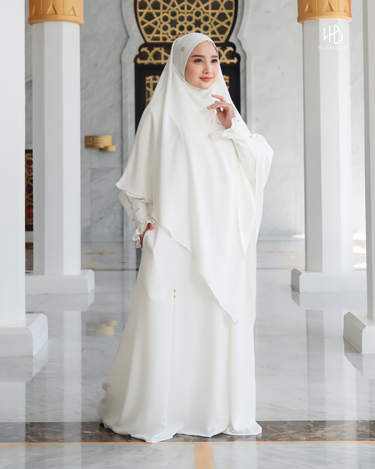 Maryam Dress Set White - Hijaberlin