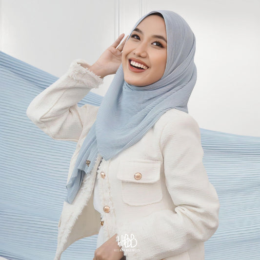 Ayesha Pleats Shawl Hijaberlin - Ocean