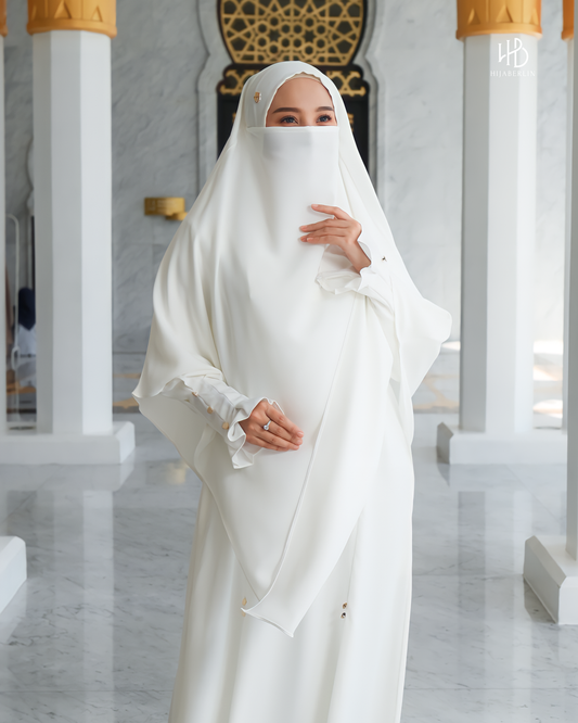 Maryam Dress Set White - Hijaberlin