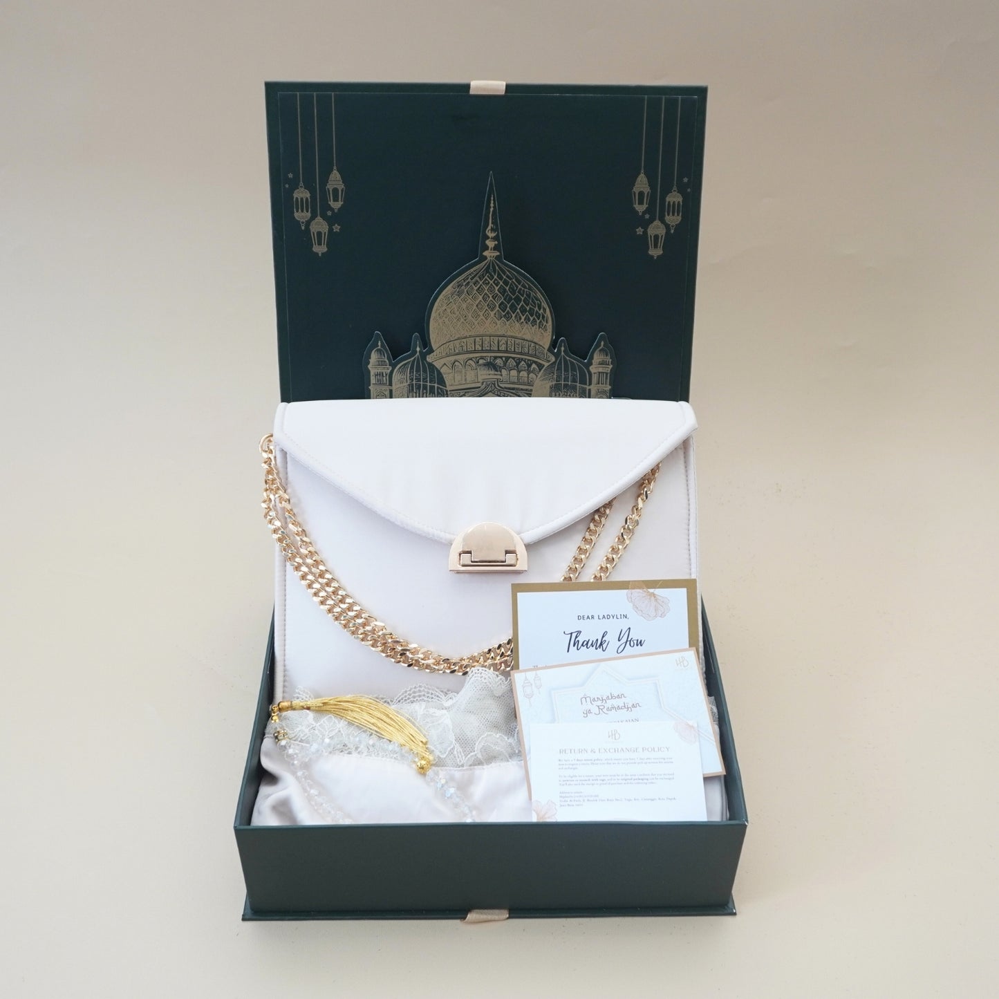 Rayya Luxury Prayer Set Hijaberlin - Pearl