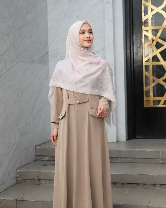 Salamah Outer Dress Wood - Hijaberlin