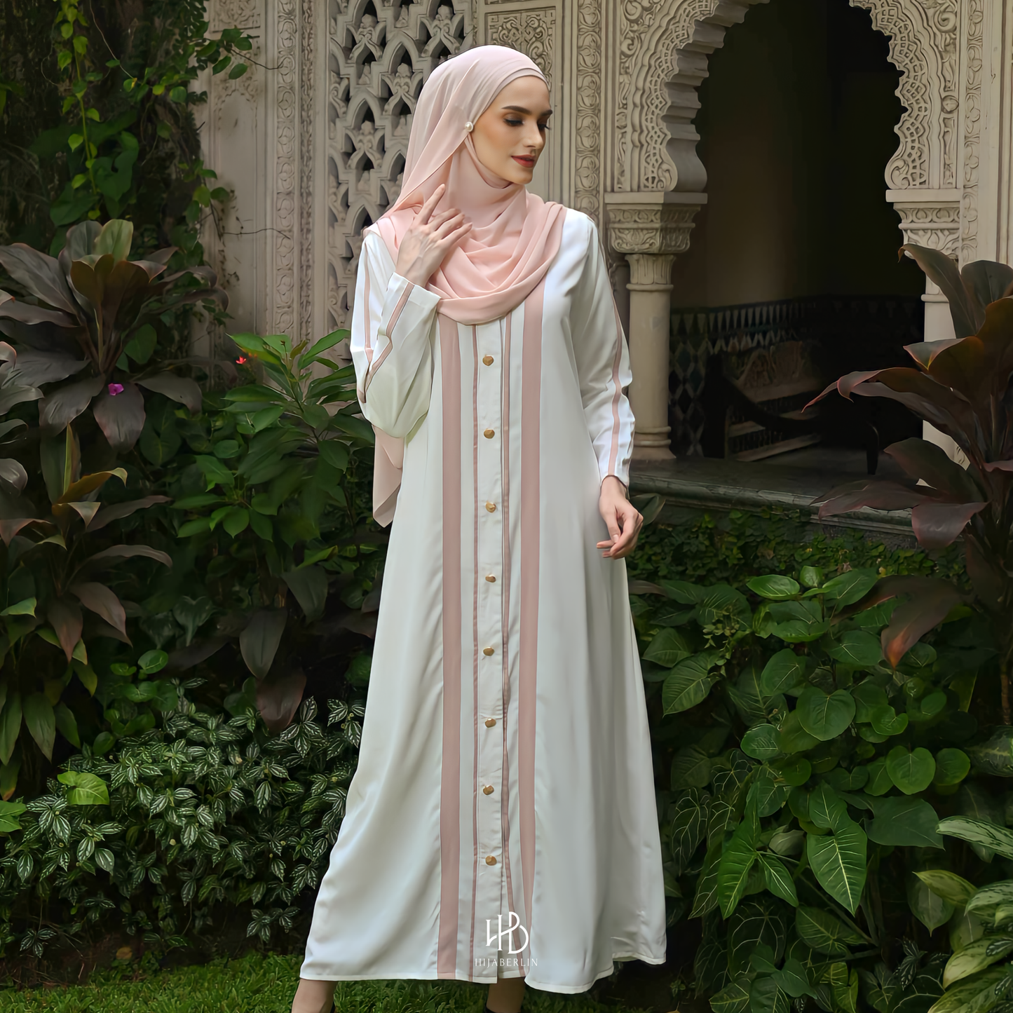 Fatimah Abaya Set Hijaberlin - Pearl