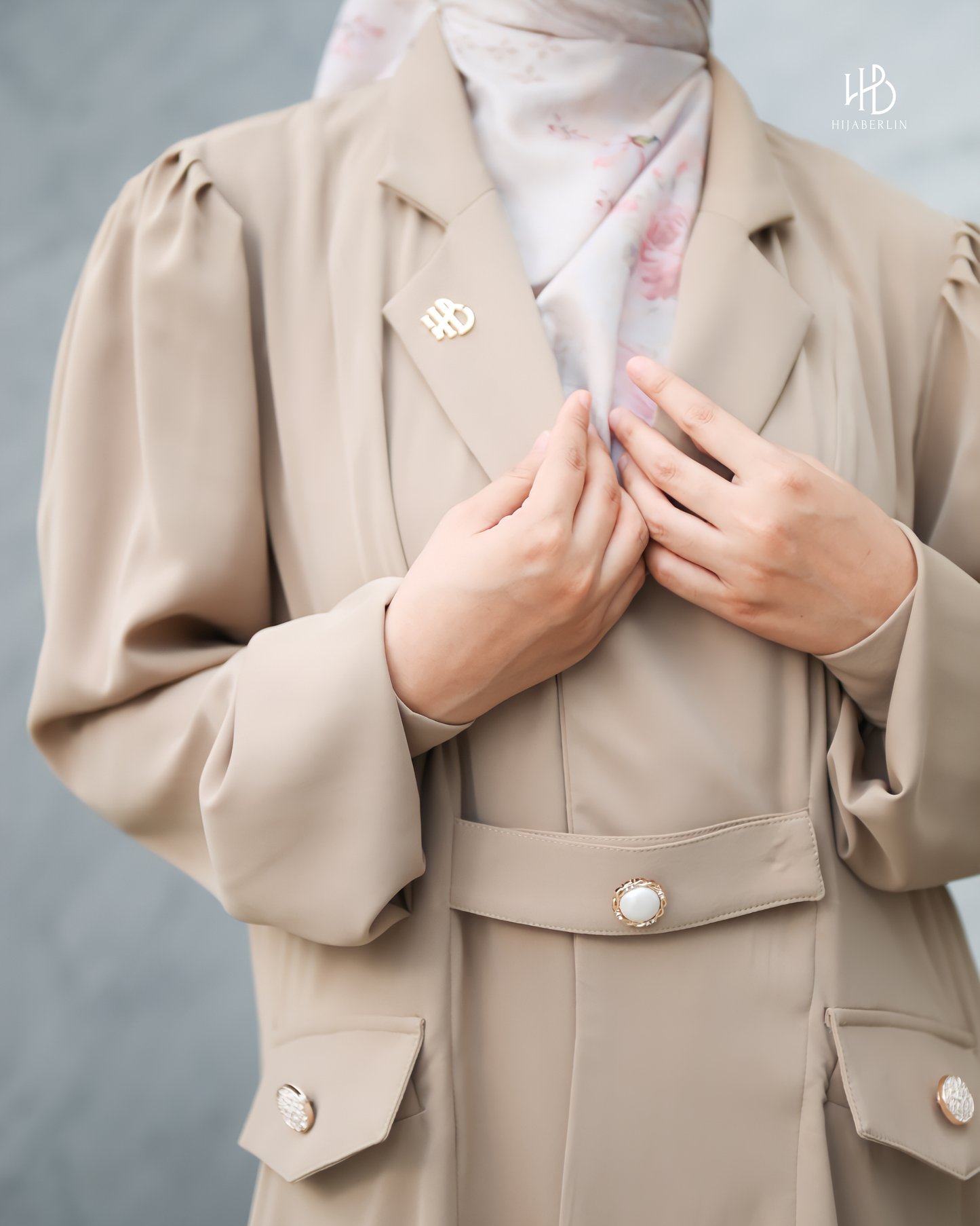 Salamah Outer Dress Wood - Hijaberlin