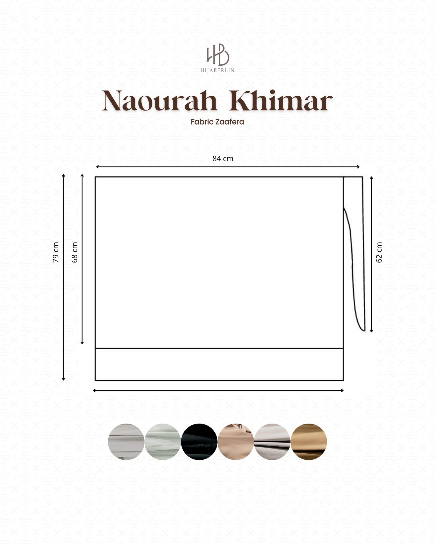 Hamnah Dress Set Khimar - Coffee Milk