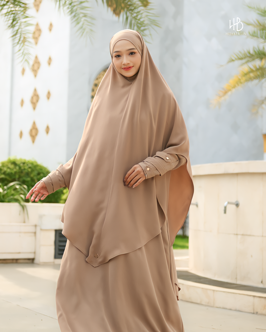 Nusaibah Dress Set Wood - Hijaberlin