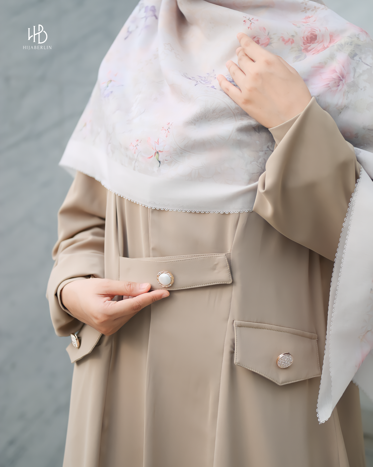 Salamah Outer Dress Wood - Hijaberlin