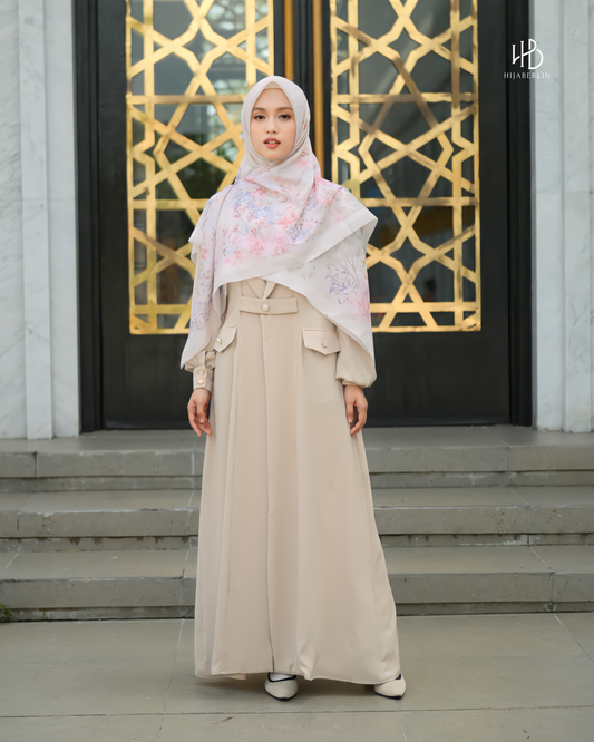 Salamah Outer Dress Nude - Hijaberlin