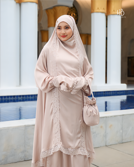Ruqqayah Prayer Set Nude - Hijaberlin