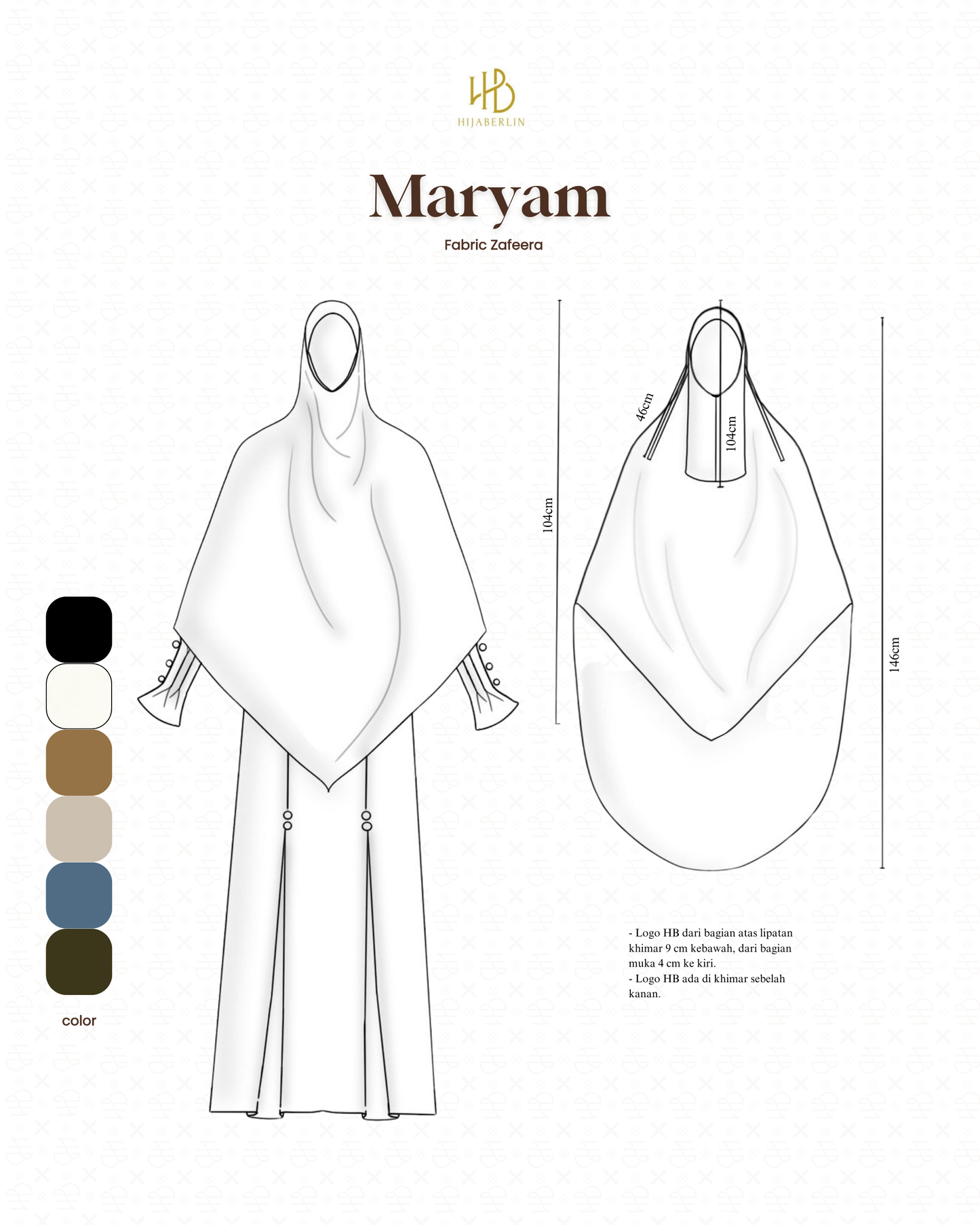 Maryam Dress Set Army - Hijaberlin